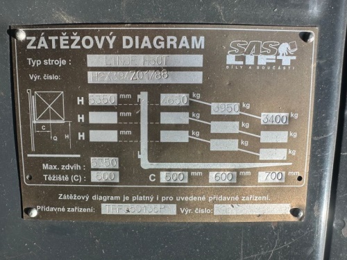 Čelní vysokozdvižný vozík LINDE H 50 T