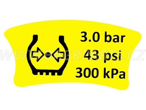 Nálepka - tlak v pneu 300 kPa