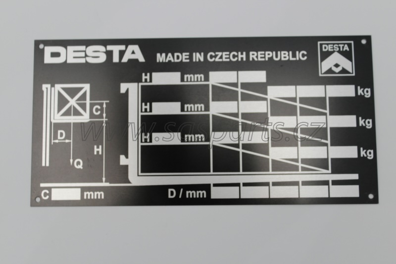 diagram zátěžový DESTA