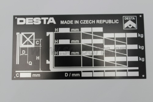 diagram zátěžový DESTA