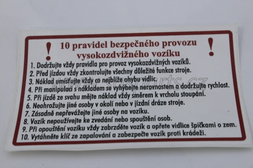 samolepa obsluha VZV-poučení