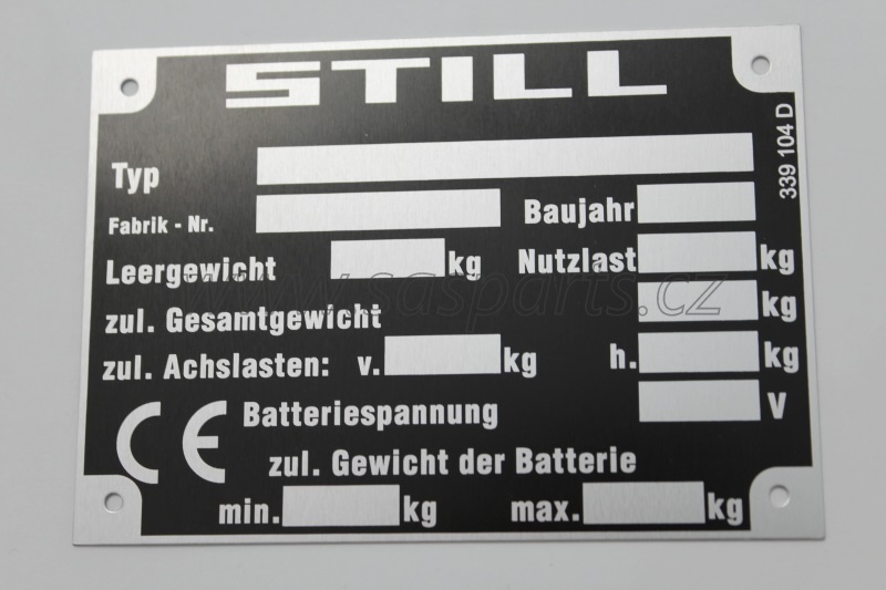 štítek výrobní STILL