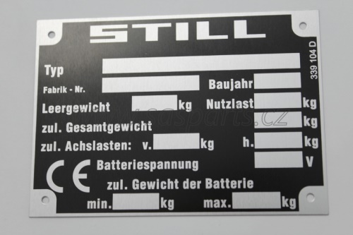 štítek výrobní STILL