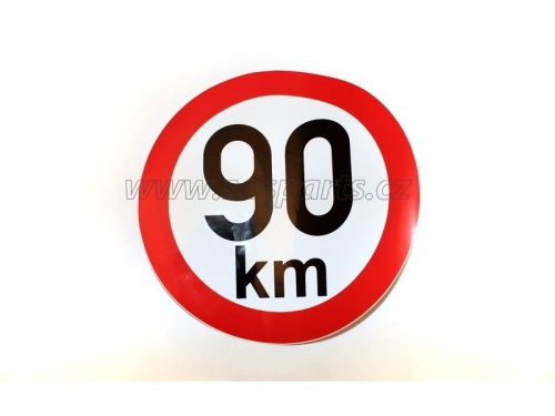 samolepa rychlosti 90 km