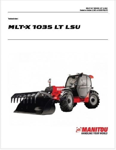 Čelní vysokozdvižný vozík Manitou MLT 1035 LT LSU