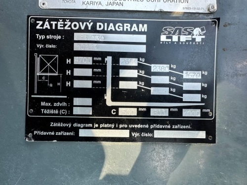 Čelní vysokozdvižný vozík TOYOTA 8FBMT30