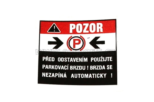 samolepa - ruční brzda