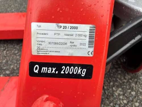 Paletový vozík HPT A20/2000 P/P