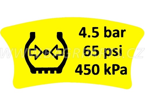 Nálepka - tlak v pneu 450 kPa