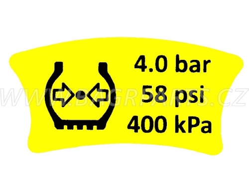 Nálepka - tlak v pneu 400 kPa