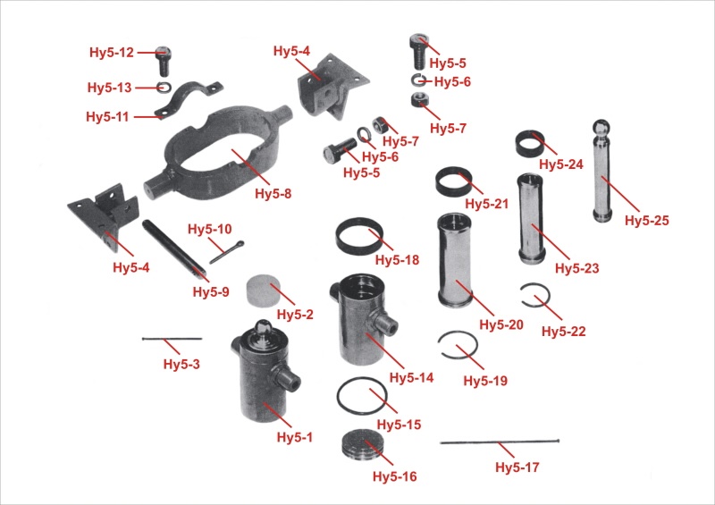 držák hydraulického válce korby M25